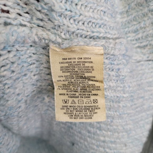 Anthropologie Sleeping On Snow Women's Small Sweater Blue Jewels Knit - Picture 7 of 8